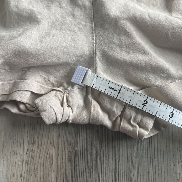 The Hanger Khaki Safari Linen Romper Size Small - Picture 6 of 8